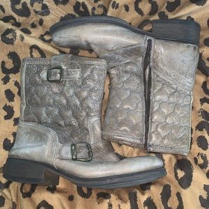 Betsey Johnson Pynch Leather Moto Boots